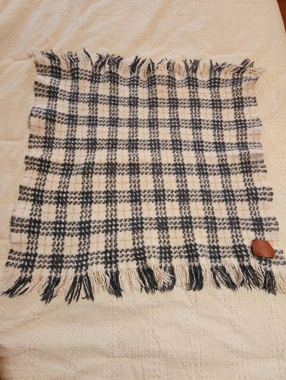 Coach Square Scarf Cozy Plaid Fringe E7804-32113
